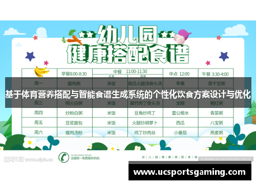 基于体育营养搭配与智能食谱生成系统的个性化饮食方案设计与优化